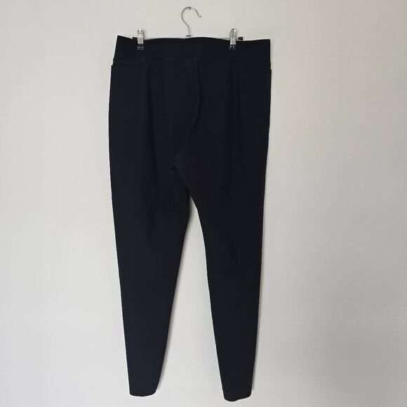 Athleta Pintuck Pant Women's Size 16 Tall Black Elastic Waist Ankle Zip Athleisu - Picture 6 of 6